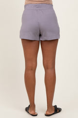 Taupe Basic Rounded Hem Maternity Shorts