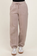 Light Mocha Drawstring Relaxed Fit Sweatpants