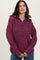 Burgundy Half Zip Pullover Sweater