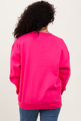 Fuchsia Basic Fleece Crewneck Sweatshirt
