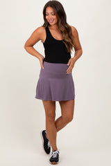 Lavender Back Pleat Maternity Skort