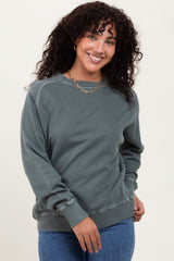 Light Olive French Terry Vintage Wash Pullover