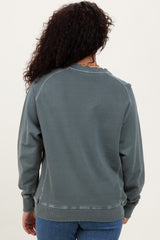 Light Olive French Terry Vintage Wash Pullover