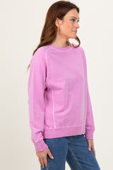 Pink French Terry Vintage Wash Pullover
