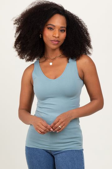 Dark Teal Reversible Seamless Fitted Tank