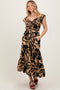 Black Mocha Smocked Top Midi Dress