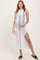 White Halter Crochet Maternity Cover Up
