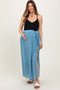 Blue Loose Beach Cover Up Maternity Skirt