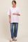 Light Pink Mineral Washed Oversized Maternity T-Shirt