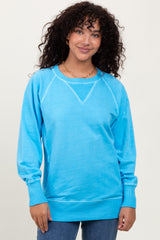 Light Blue Vintage Wash French Terry Pullover