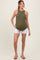 White Distressed Fringe Hem Maternity Jean Shorts