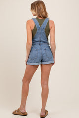 Blue Rolled Cuff Maternity Shortall