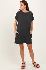 Charcoal Mini T-Shirt Dress
