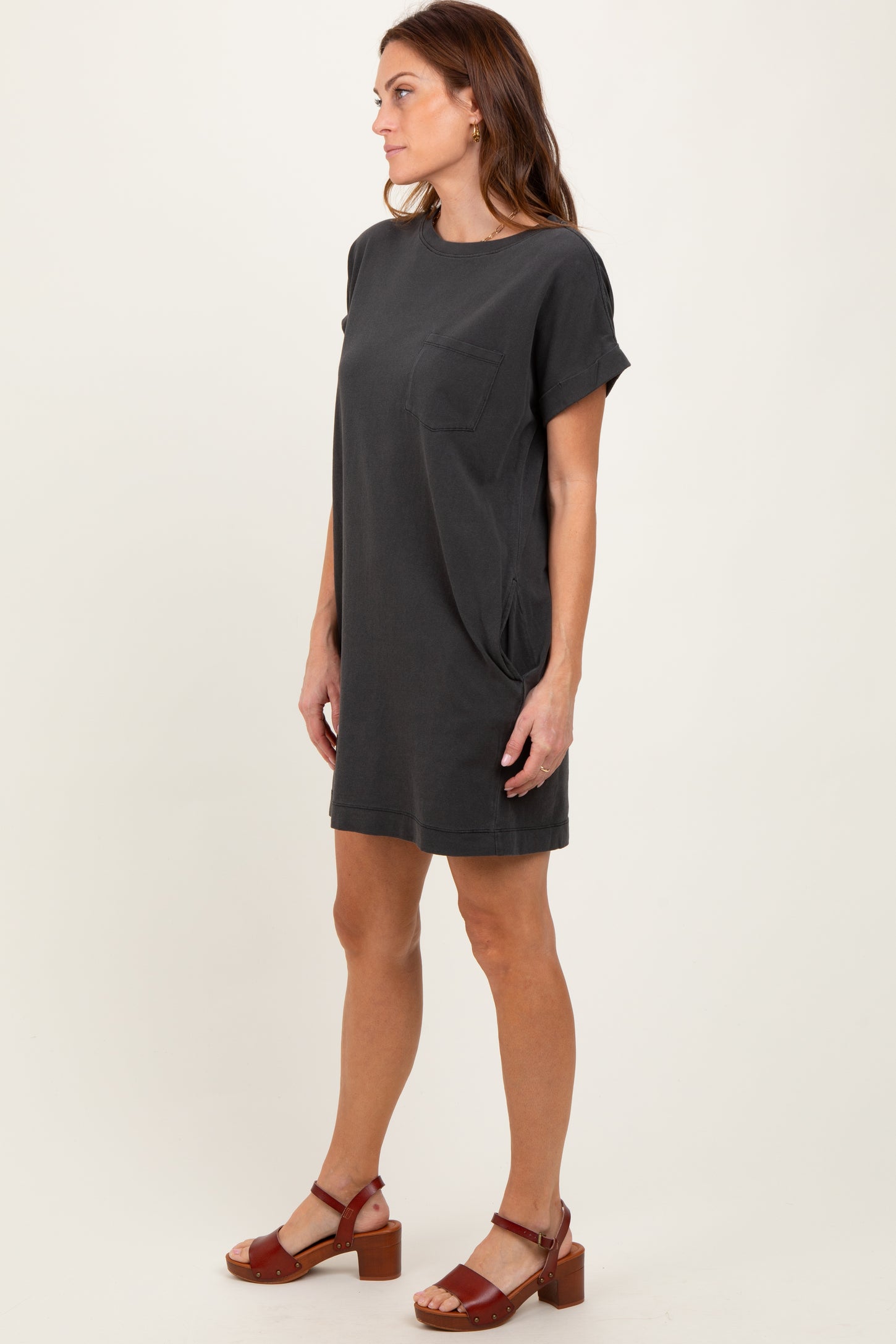 Charcoal Mini T-Shirt Dress