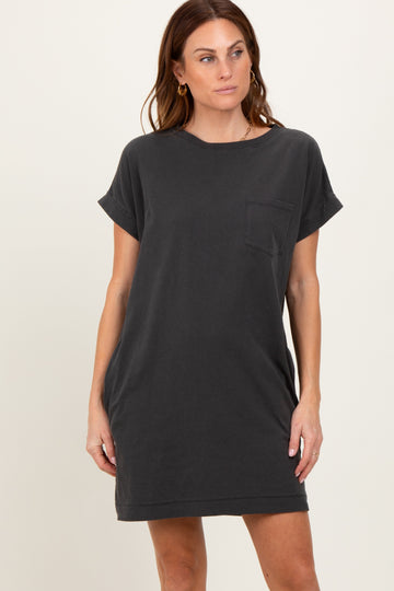Charcoal Mini T-Shirt Dress