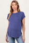 Navy Dolman Sleeve Round Neck Maternity Top