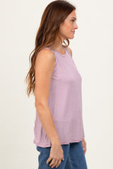 Lavender Striped Tank Top