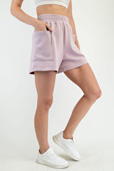 Light Pink Patch Pocket Shorts