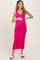 Fuchsia V-Neck Tank Maternity Maxi Dress