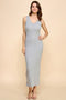 Heather Gray V-Neck Tank Maxi Dress