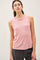Pink Basic Crew Neck Tank