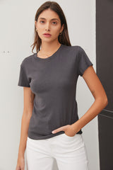 Charcoal Classic Crewneck Maternity T-Shirt