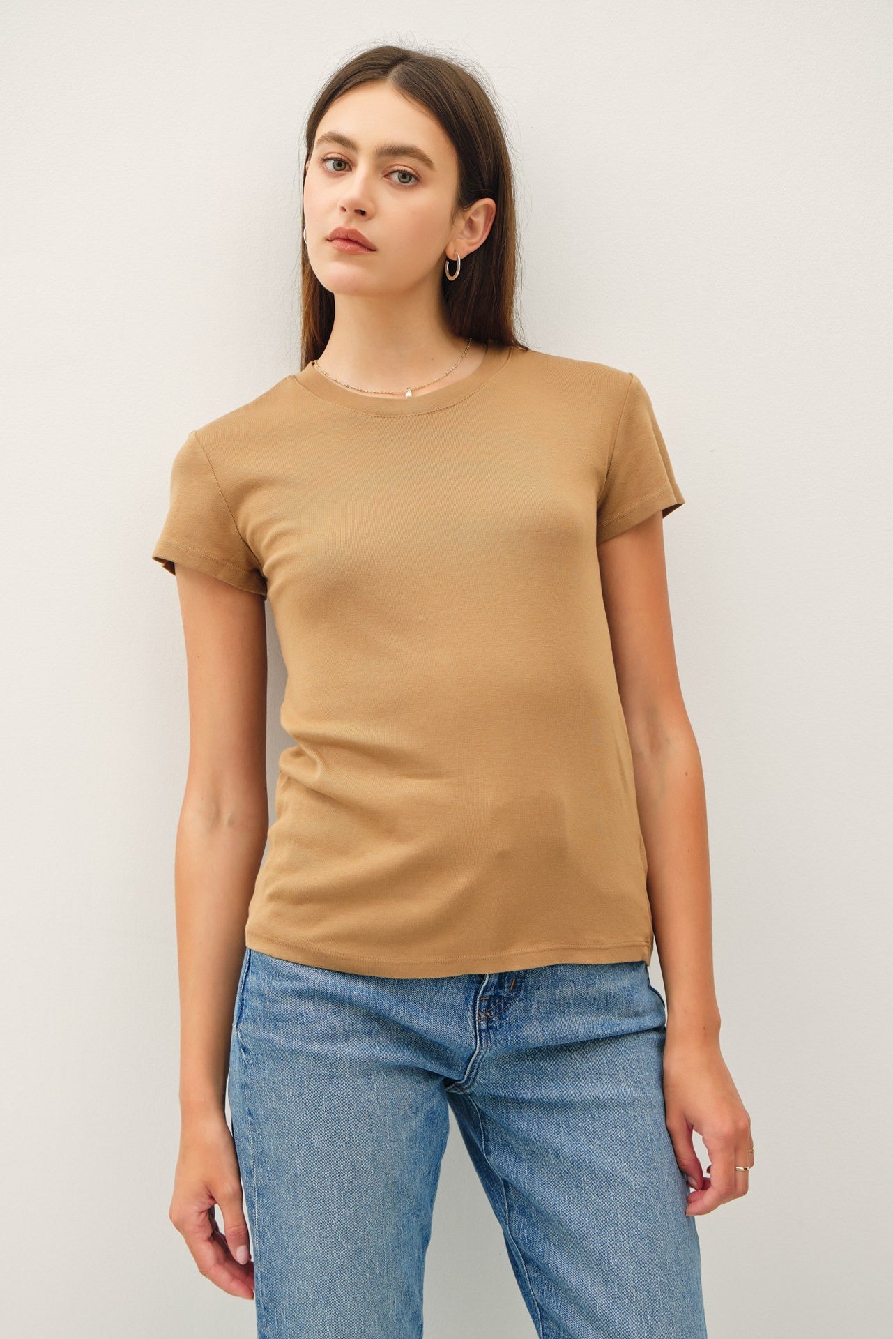Camel Classic Crewneck Maternity T-Shirt