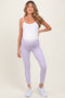 Lavender Ribbed Maternity Leggings