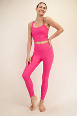 Fuchsia Ribbed Leggings
