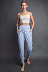 Light Blue Cargo Pocket Jogger Pants