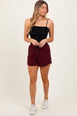 Burgundy Terry Shorts