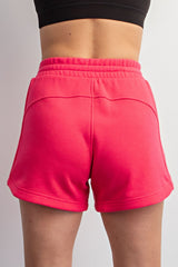 Fuchsia Terry Shorts
