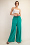 Green Drawstring Wide Leg Lounge Pant