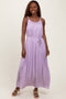 Lavender Braided Neckline Maxi Dress