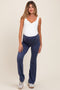 Navy Active Pocket Flared Maternity Leggings
