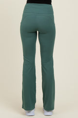 Forest Green Active Pocket Flared Leggings
