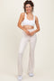 Cream Flared Leggings