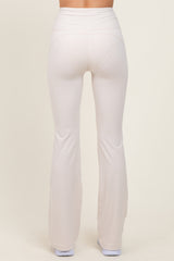 Cream Flared Leggings
