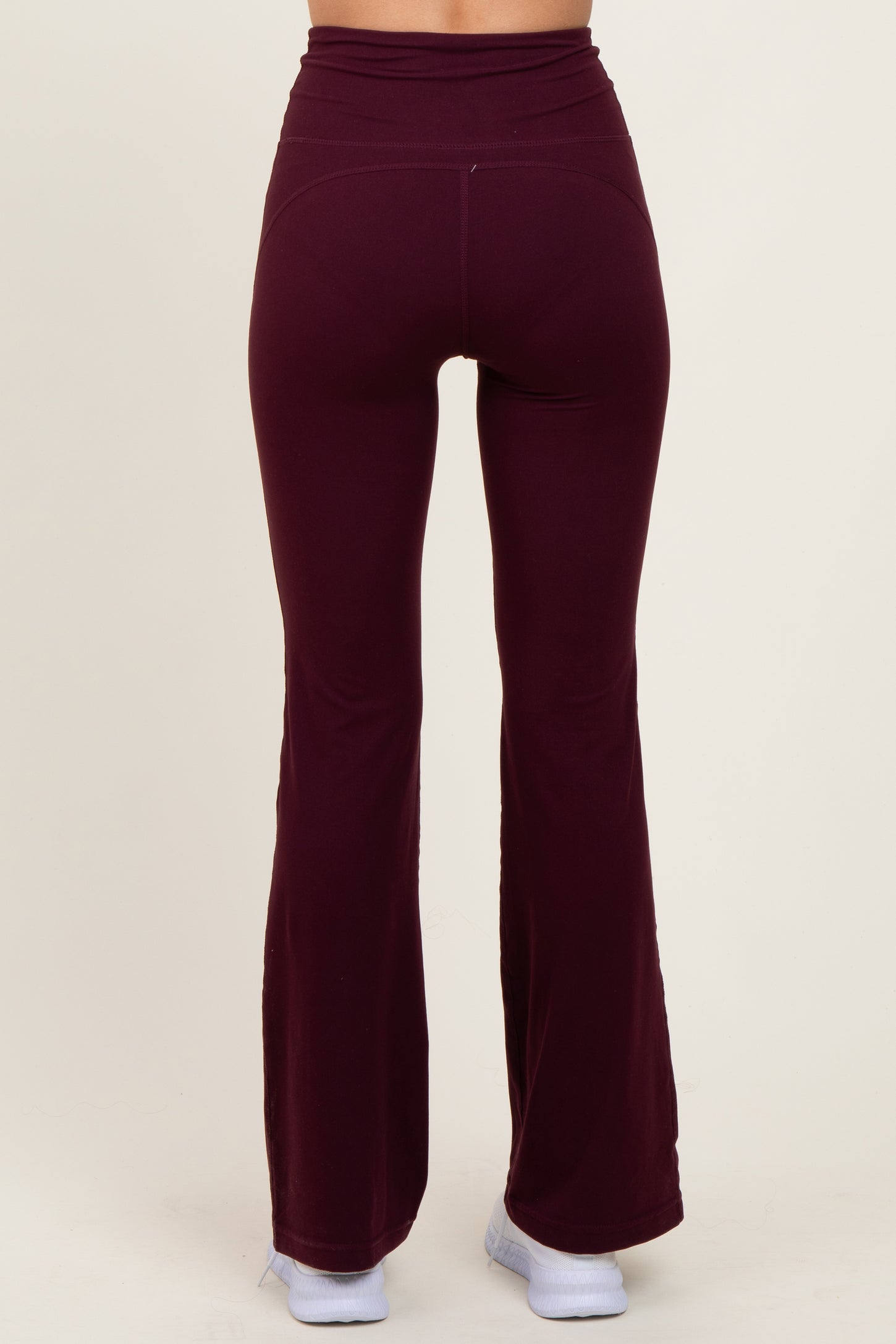 Burgundy Flared Leggings