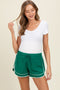 Green Lined Active Drawstring Maternity Shorts