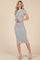 White/Black Asymmetrical Ruched T-Shirt Dress
