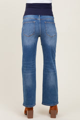 Blue Vintage Wash Ankle Bootcut Maternity Jeans