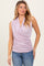 Light Pink Draped Crossover Sleeveless Top