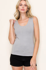 Light Grey Knit Sleeveless Top