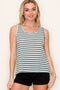Olive Striped Tank Top