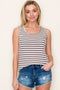Charcoal Striped Tank Top