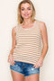 Camel Striped Tank Top