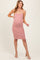 Mauve Striped Sleeveless Double Layered Maternity Midi Dress
