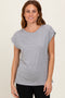 Heather Grey Crew Neck Muscle Tee