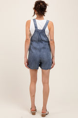 Blue Chambray Maternity Shortall Romper